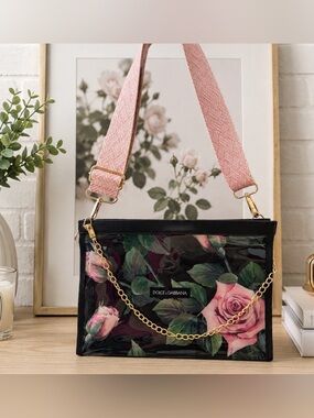 Dolce & Gabbana Black/Pink Rose Beauty Bag Gwp item